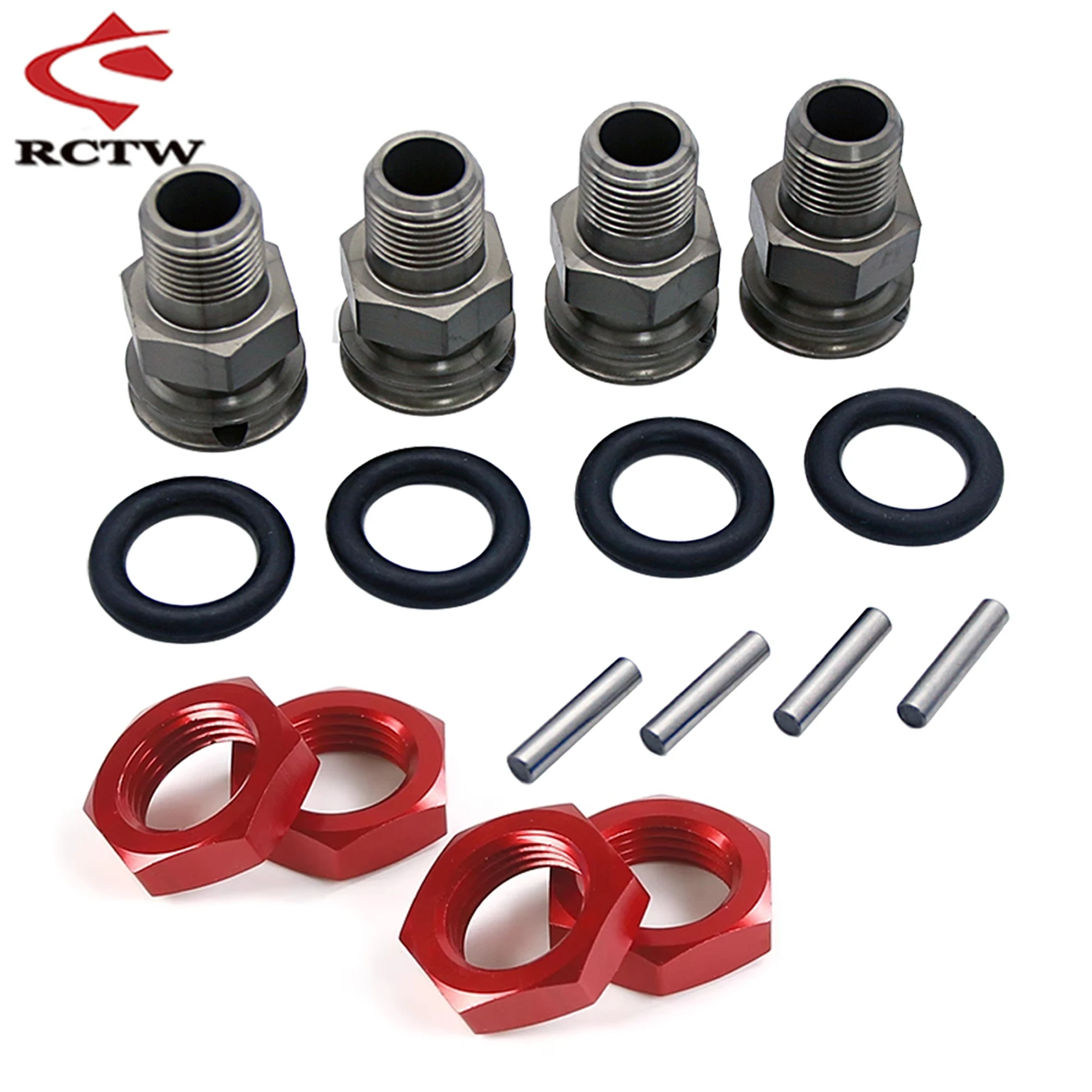 Alloy Upgrade Hex Hub 24mm Extended Axle or Wheel Nut for 1/5 Losi 5ive T ROFUN ROVAN LT KM X2 FID DTT QL 5T Parts