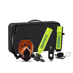 QDWETS 0.5L Scuba Diving Tank Set ,Mini Oxygen Cylinder with Hand Pump for Snorkeling Breath Diving Equipment, for Underwater Di