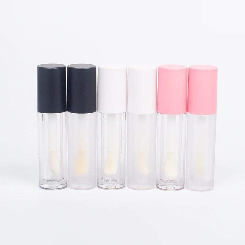 

50pcs wholesale large brush clear/frosted bottle lip glaze tube 5ml lip gloss tube