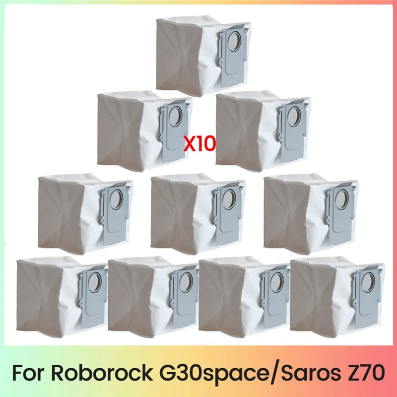 Sacos de pó para roborock saros z70/g30space aspirador de pó peças de reposição sacos de lixo não tecidos 10 peças