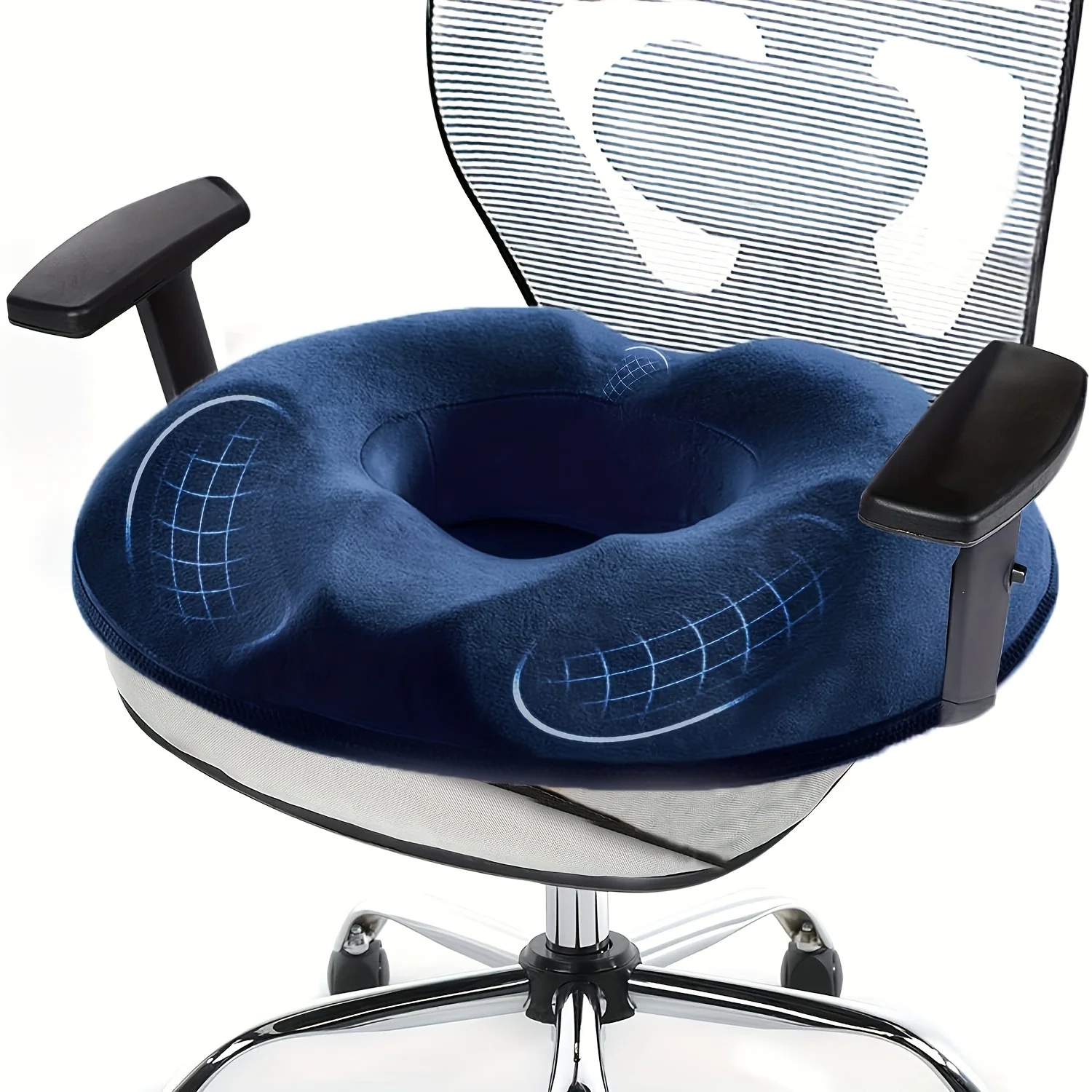 1pc Orthopädische Memory Foam Donut Kissen Steißbein Sitzkissen Hämorrhoiden Kissen Steißbein Kissen für Schwangere Gesäß Kissen