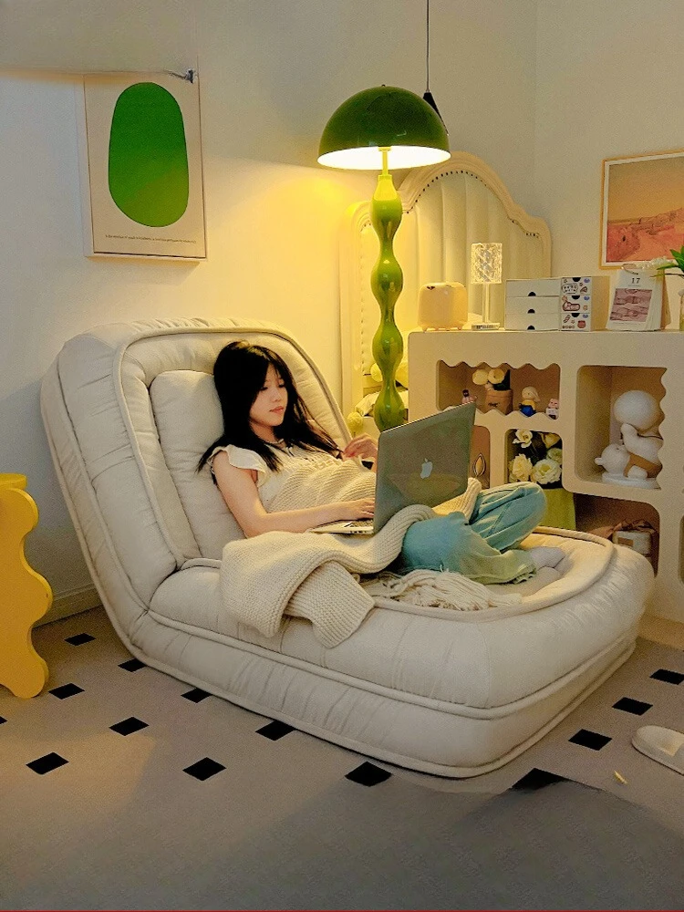 

Human kennel lazy sofa sleepable reclining Internet celebrity tatami folding balcony bedroom small sofa single sofa