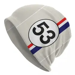 Herbie 53 Racing Car Beanie Hats Motor Racing Bonnet Hats Men Women Street Outdoor Knit Hat Autumn Winter Pattern Head Wrap Caps