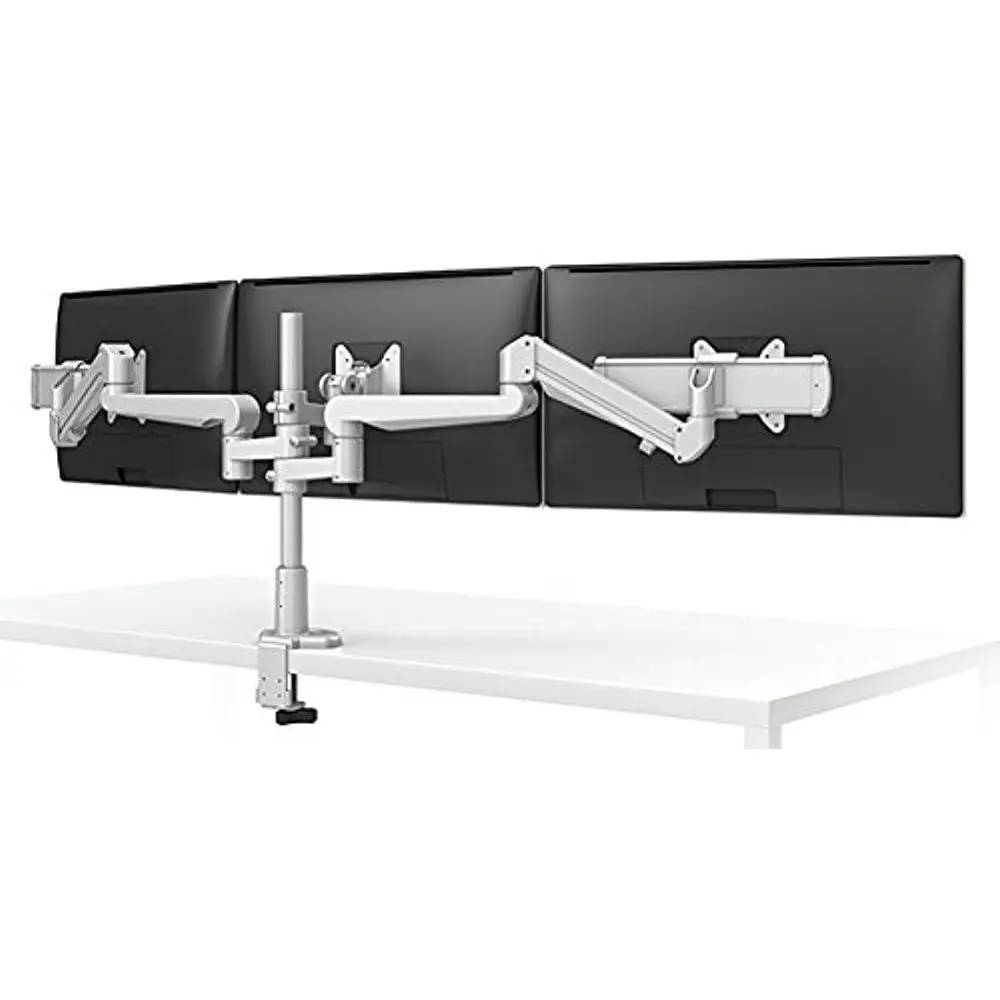 

Triple Monitor Stand with Sliding Arm for Enhanced Ergonomics