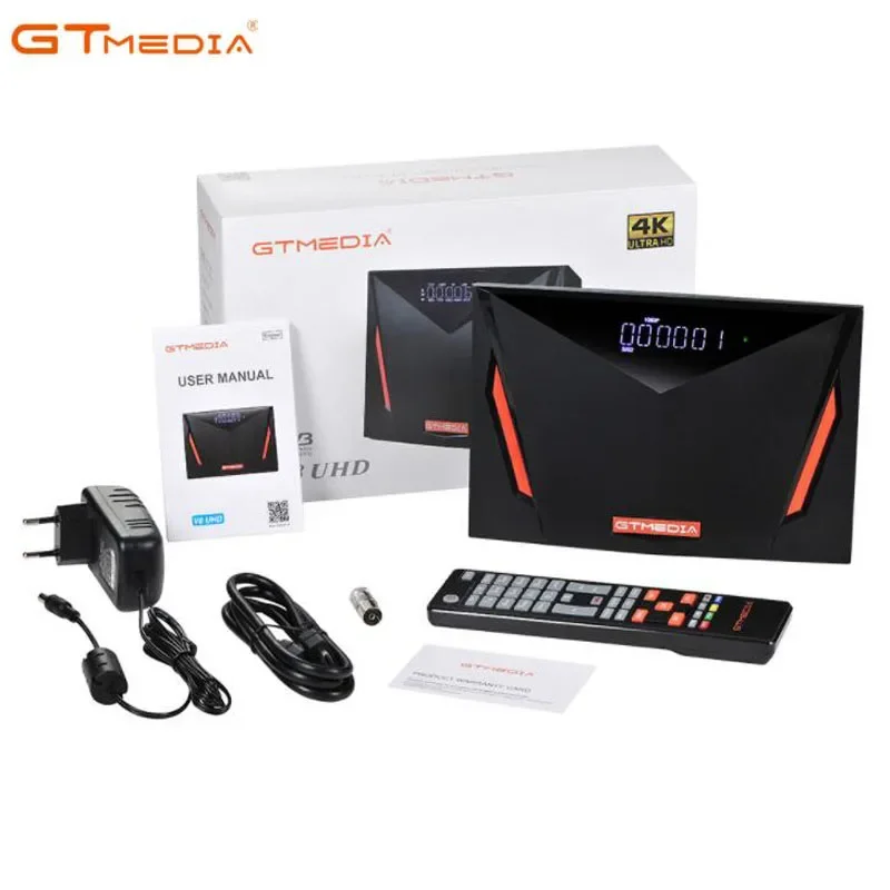 GTmedia-Receptor de Satélite UHD V8 com Wi-Fi embutido, DVB-S, S2, S2X, T, T2, Cabo, ATSC-C, ISDBT, V8UHD, Suporta 4K, Decodificador H.265