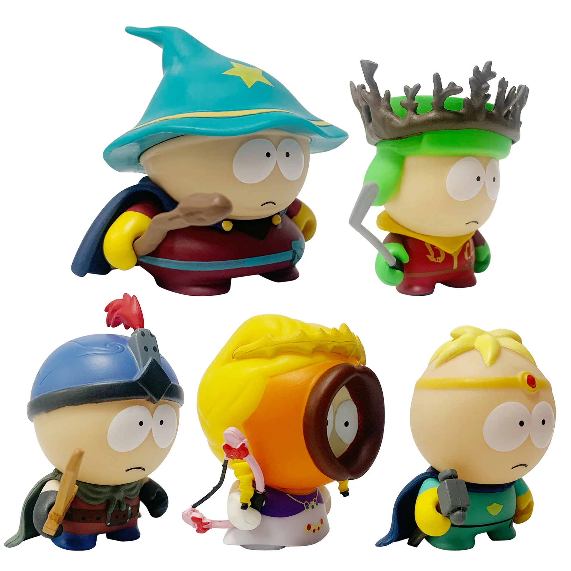 South Park Anime Action Figure Keychain, The Stick of Happiness, Kenny McCormick, Stan, Bonecas Marsh, Acessórios para enfeites, Novo, 5 peças