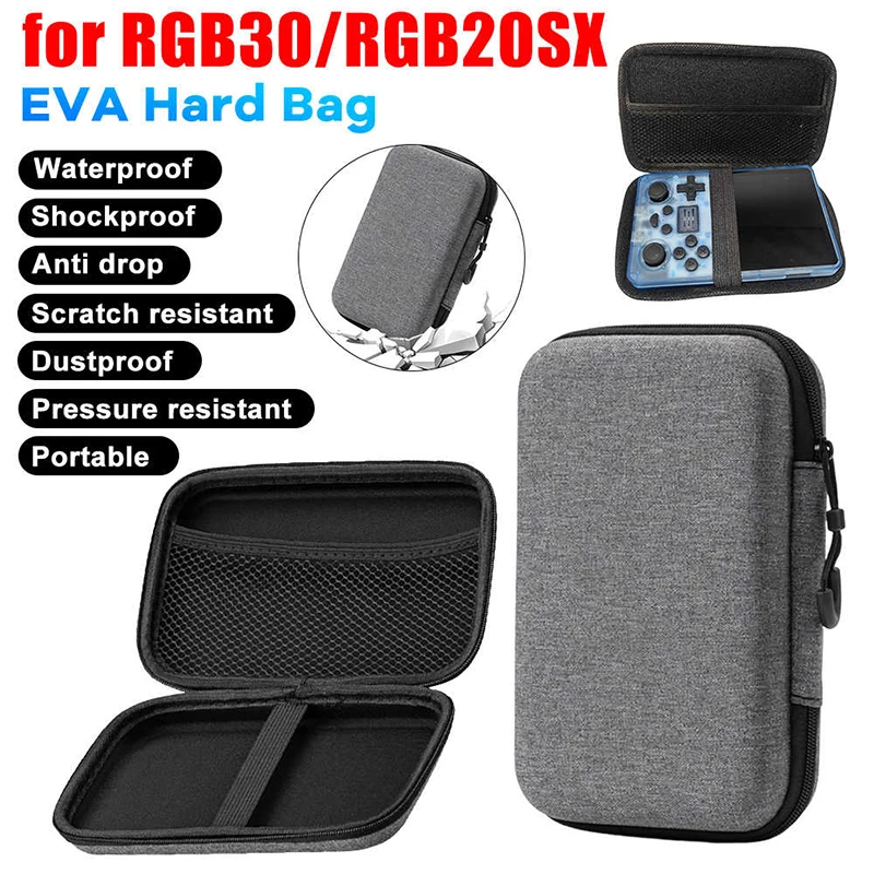 EVA Harte Lagerung Box Reise Zipper Spiel Tasche Stoßfest Outdoor Werkzeuge Tasche Für R36S/R35S/EVA Spielkonsole lagerung Fall Zubehör