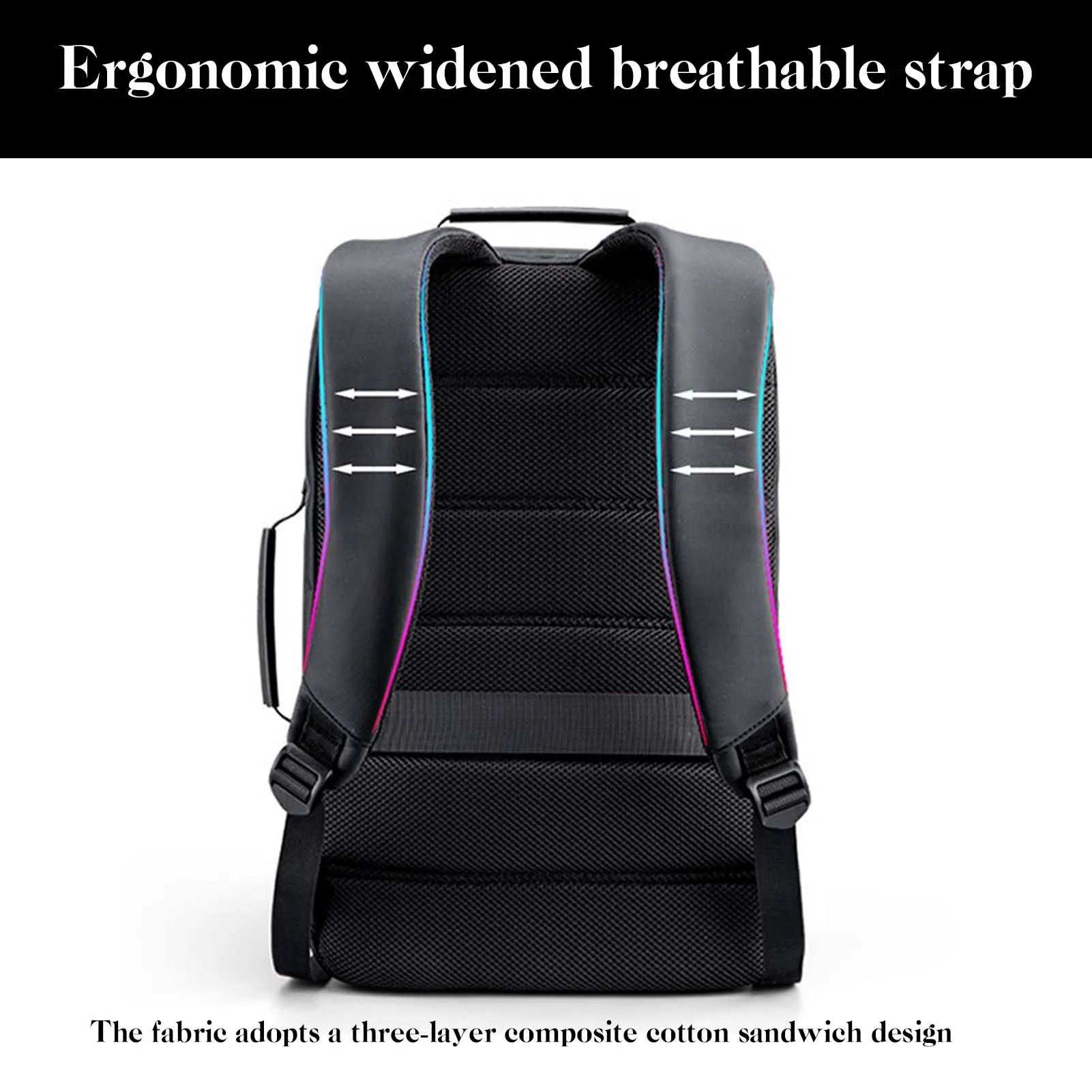 Stylish Widened Straps Computer Bag For Men Lightweight Hiking Cycling Sling Bag For Men Daily Use