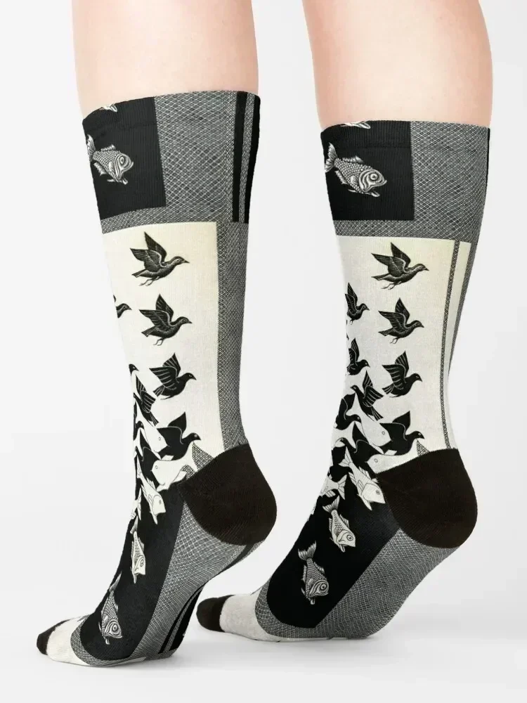Escher - Sky And Water II, 1938 Socks winter gifts Stockings gym football Socks Girl Men's