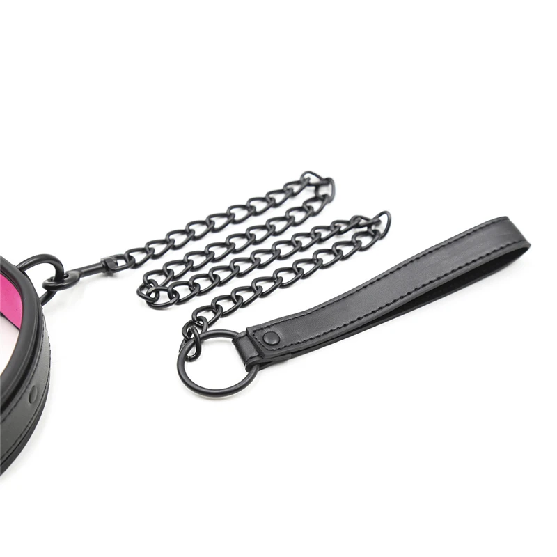 가죽 초커 목걸이와 리쉬 페티시 슬레이브 BDSM 본디지 넥 커프스 목걸이 에로틱 코스프레 액세서리 여성용 섹스토이