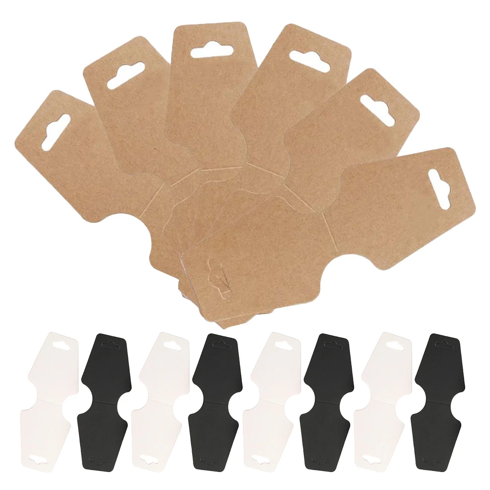 

150 pcs Blank Foldover Jewelry Display Cards Thickened Paper For Bracelets Necklaces Keychains Hair Ties Hang Tags Holder Party