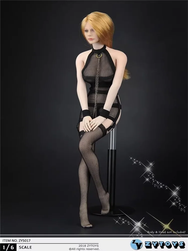 ZYTOYS ZY5017 1/6 여성 군인 패션 메쉬 시스루 속옷 스타킹 의류 세트 12'' 액션 피규어 재고 있음