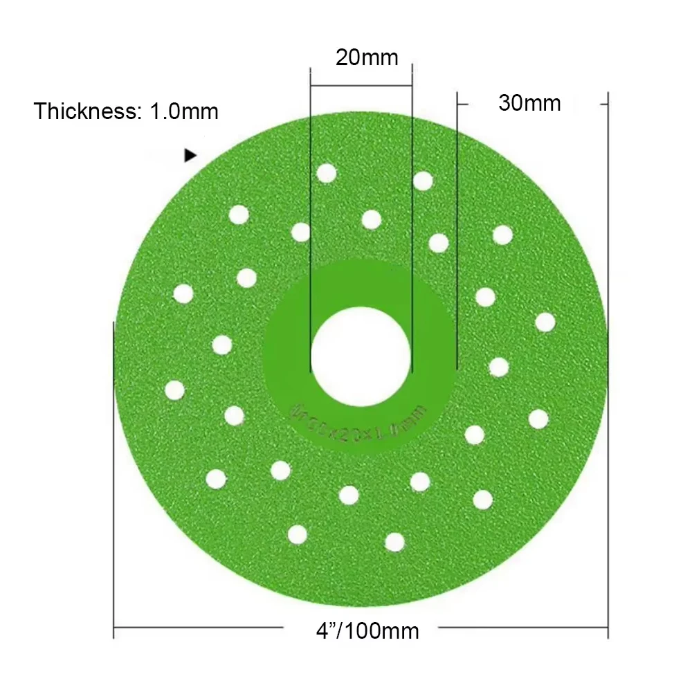 Imagem -02 - Super Fino Diamante Mármore Lâmina de Serra Disco de Corte de Telha Disco de Rebolo de Granito Porcelana de Vidro Cerâmico Jade 100 mm 120 Pcs