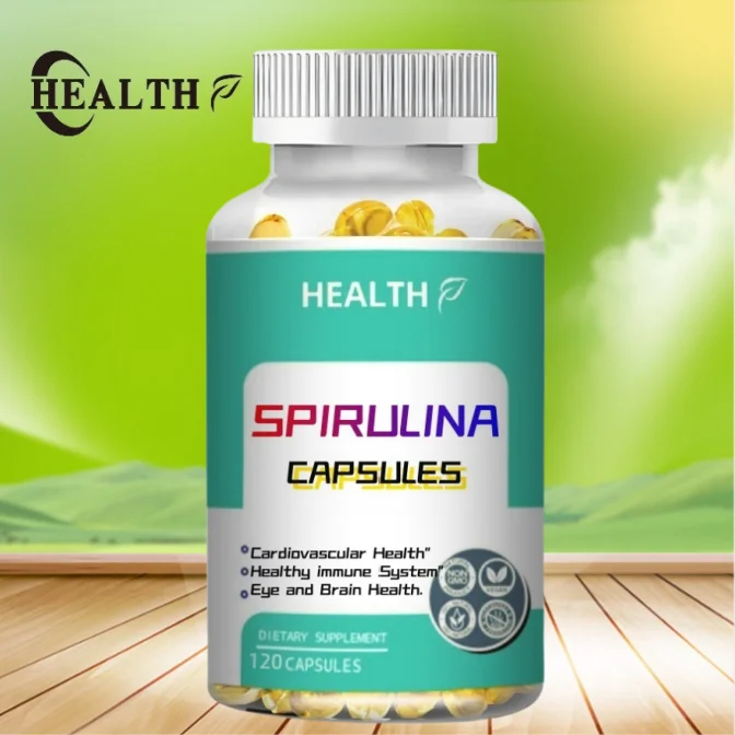 Pure Hawaiian Spirulina 2000mg, Vegan, Supports Immune System, Heart, Cells and Energy,120Capsules