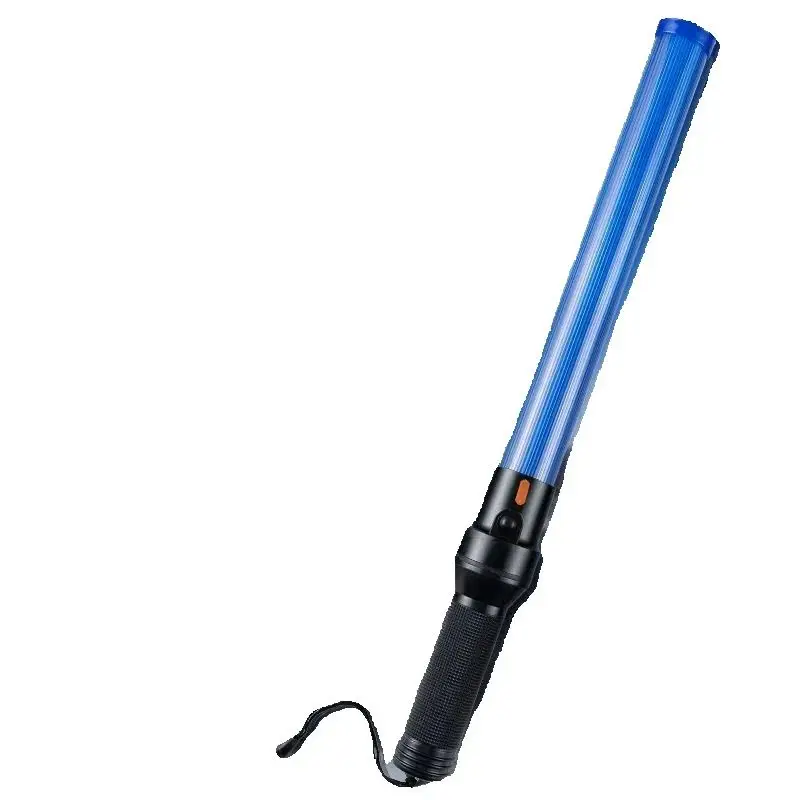 54cm Built-in Rechargeable Battery Red Green Yellow Blue LED Traffic Road Safety Signal Warning Light PVC Tube Traffic Stick
