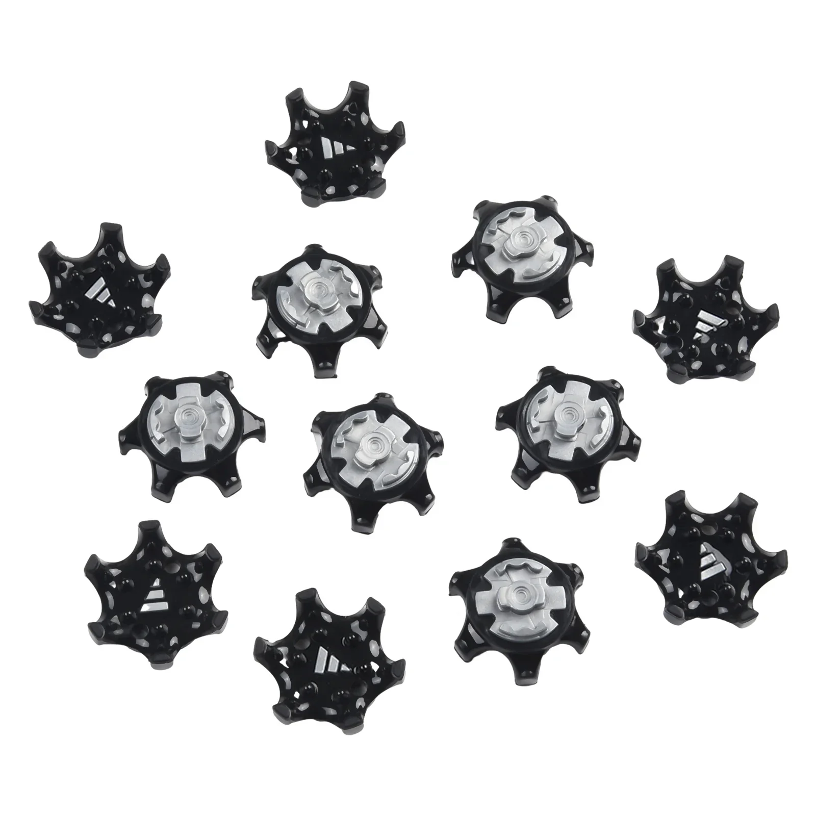 30PCS Golf Shoe Spikes Clamp Cleat Replacement Screw In Removal Tools 2.9x1.2cm Plastic Black Soft Durometer TPU Accesseries