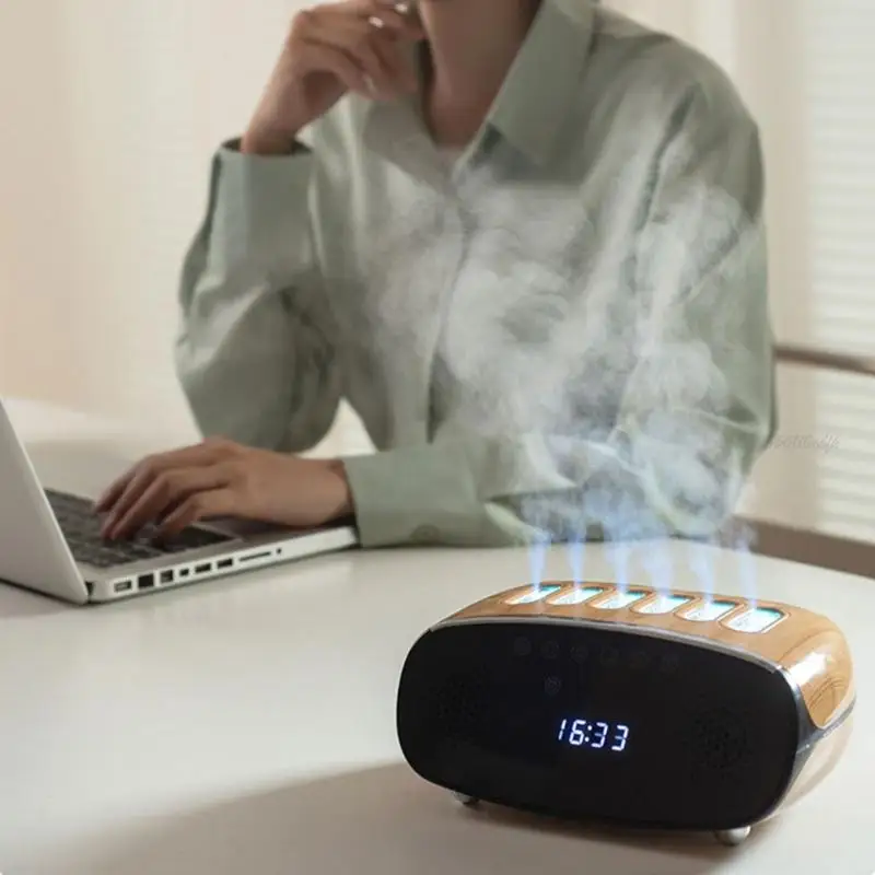 27rb Blue Tonte Air Oidifier Digital Alarm LED Relógio aromas óleo essencial difusor