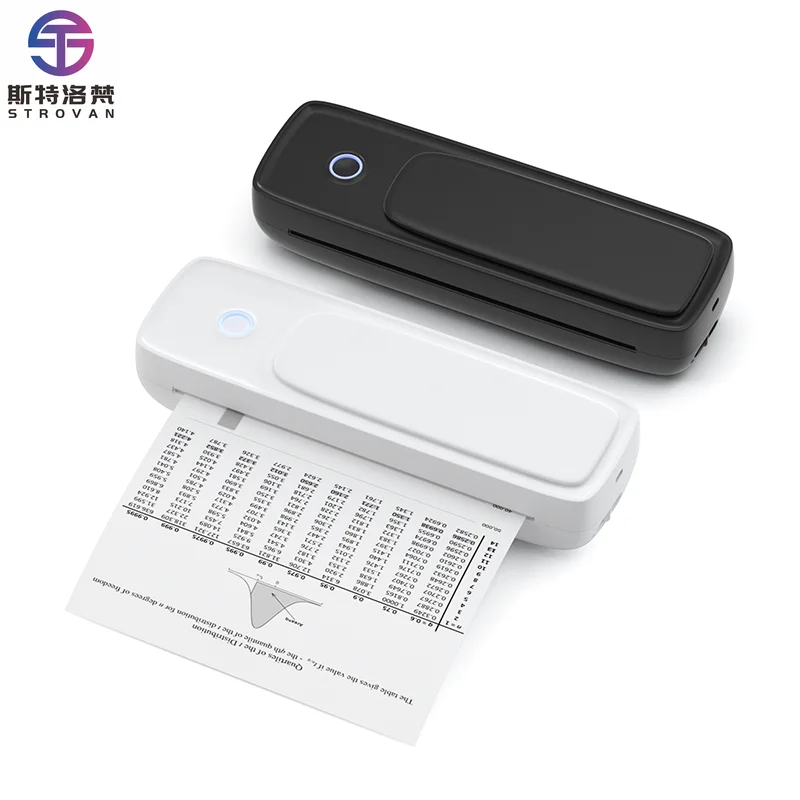 

A4 Document Printer Portable Inkless Thermal Wireless for Office/Home Use Supports Android & IOS Smartphones Stock
