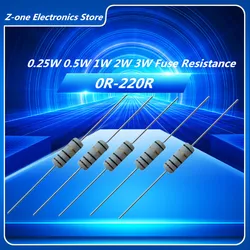 0.25W 0.5W 1W 2W 3W fusibile a filo resistenza a filo avvolto resistenza fusibile 0.1 0.15 0.22 0.3 0.47 0.5 1 1.5 2.2 3.3 4.7 5.1 10 20 47 10R