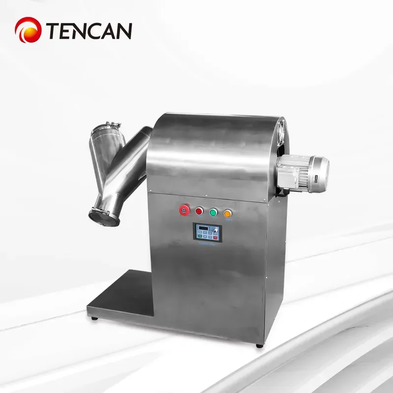 i TENCAN 10L Lab V-Mixer Stainless Steel V Shape Powder Blender Small Tabletop Mixing Machine for Laboratory