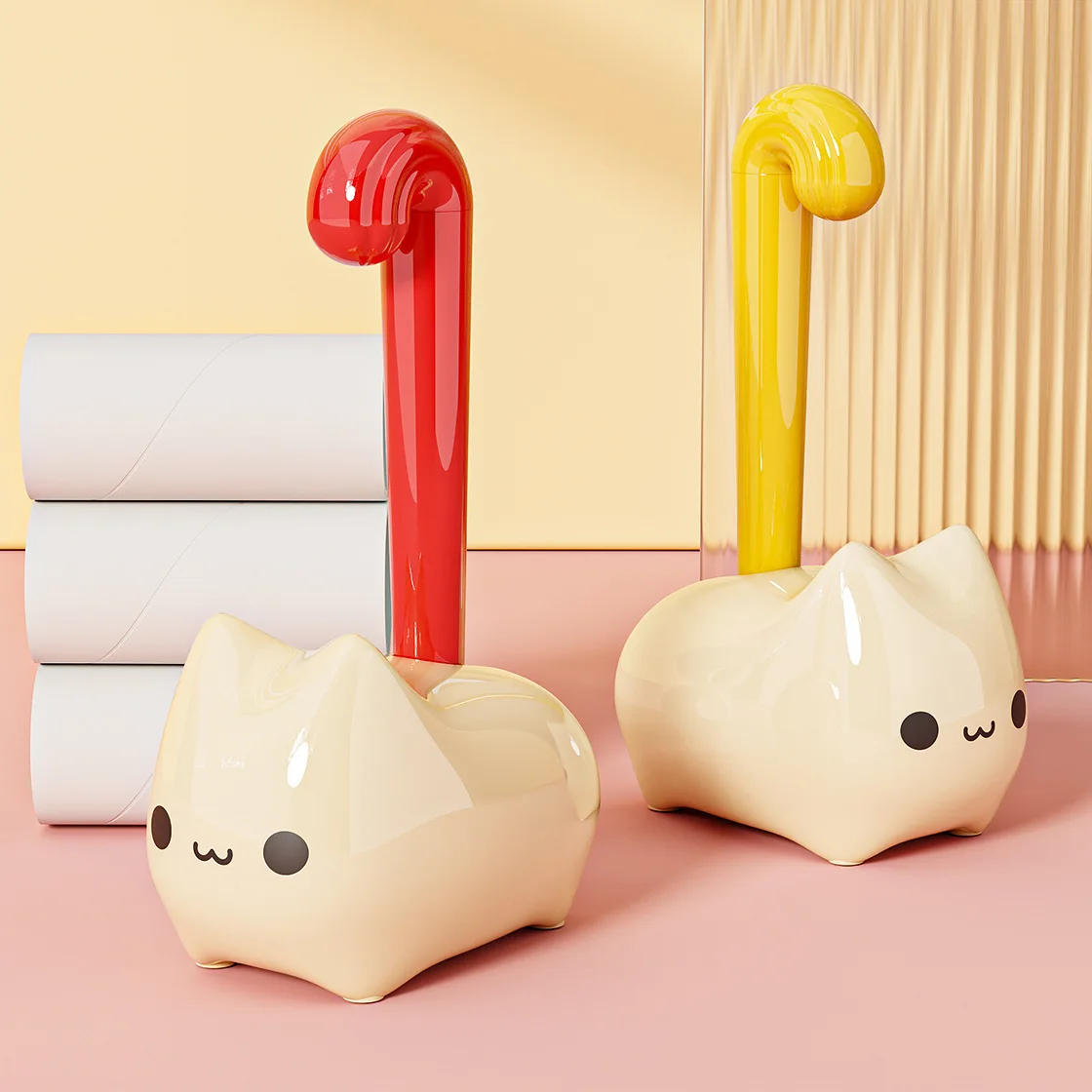 

Cute Pet Hair Remover Roller - Sticky Lint Roller Refills for Clothes, Furniture & Car Seats, Reusable for Cat/Dog Hair