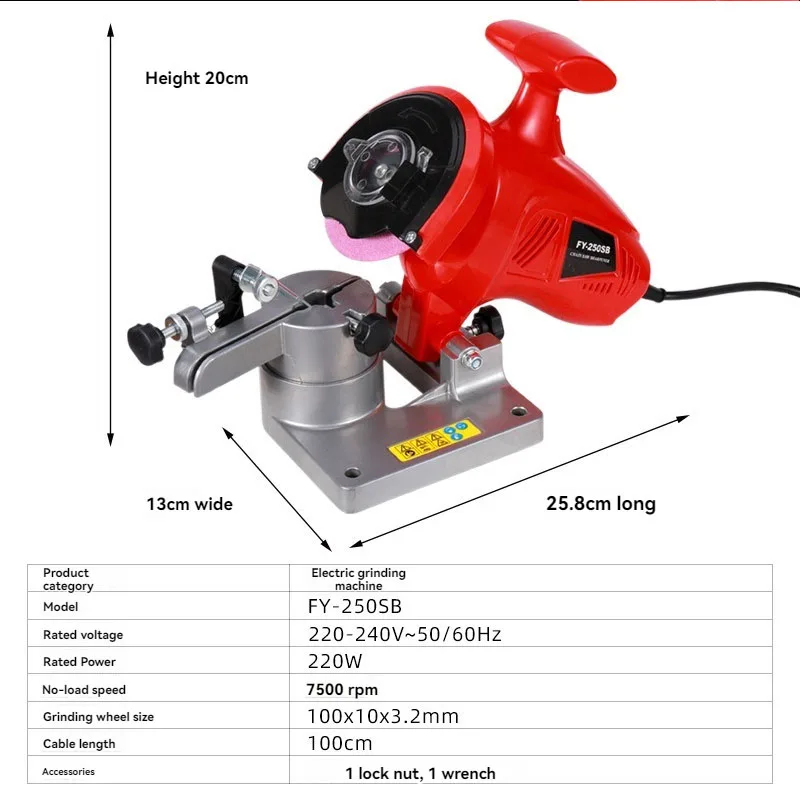 Professionelle elektrische Kettenschleifmaschine 220 W Desktop-Kettenschleifmaschine Kettenschleifer Elektrischer Spitzer