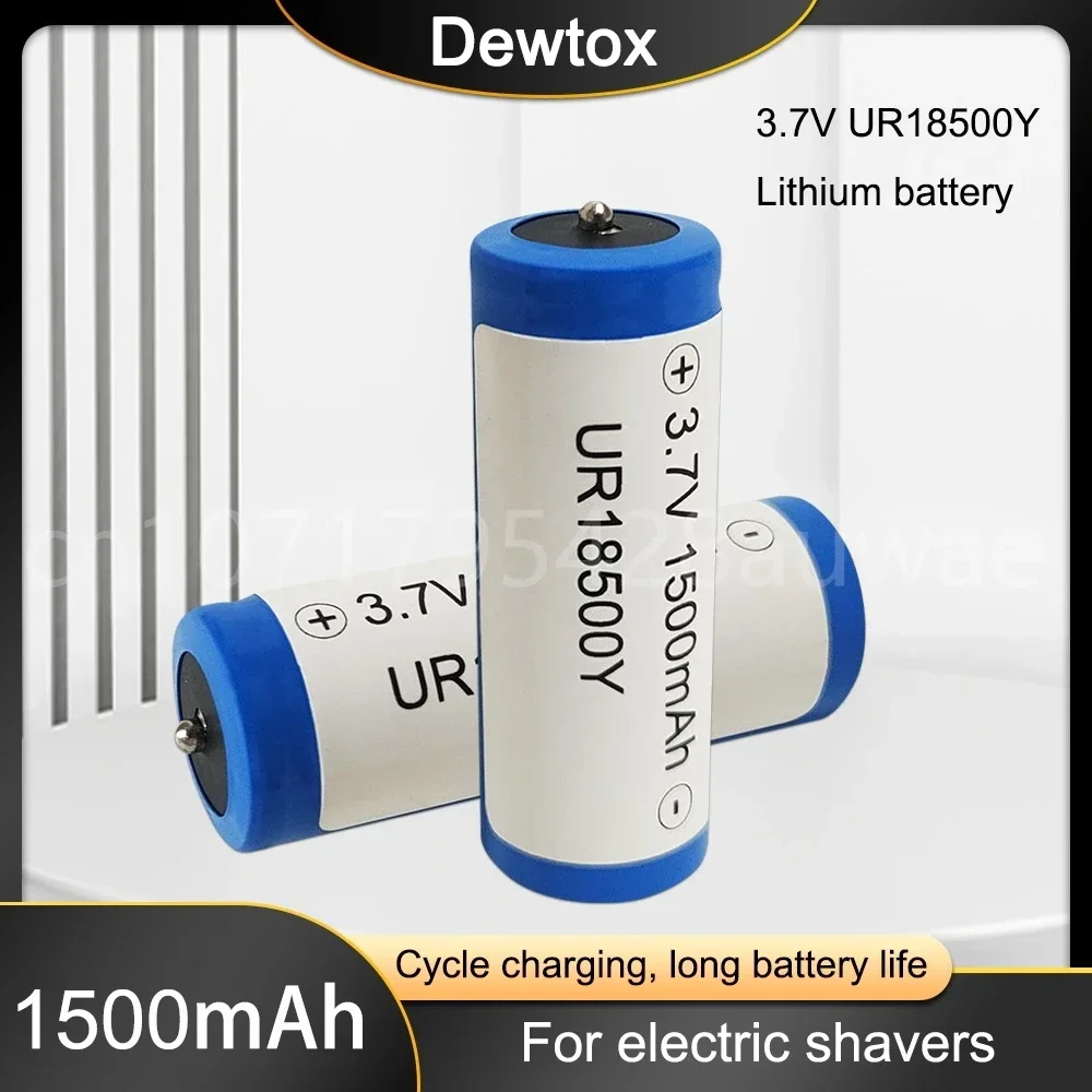 3.7V UR18500Y 18500 1500mAh Rechargeable Li-Ion Batteries for Replacement Braun Shaver Razors 720s-4 790cc-4 5 7 9 Series