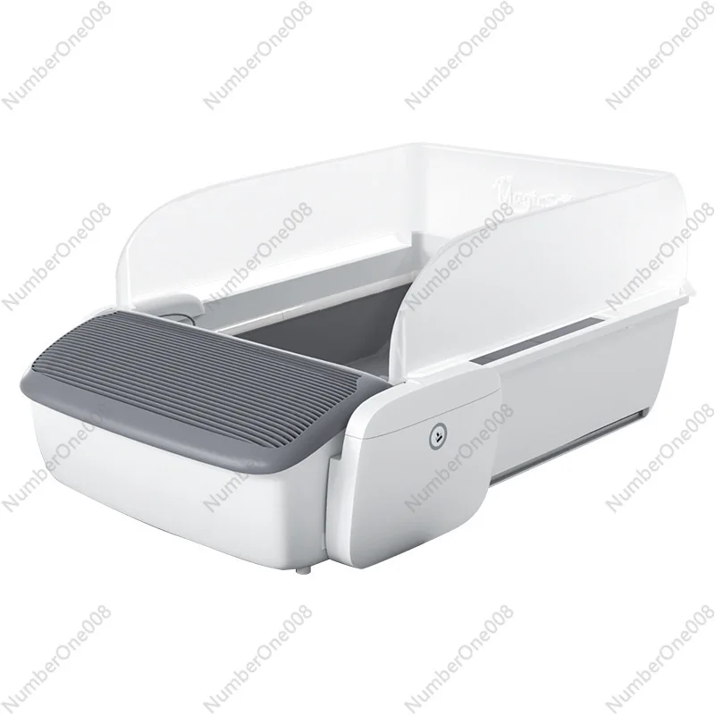 

Открытый автоматический ящик для кошачьего туалета, интеллектуальная очистка большого размера, электрическая машина для лотка, кошачий туалет с защитой от брызг