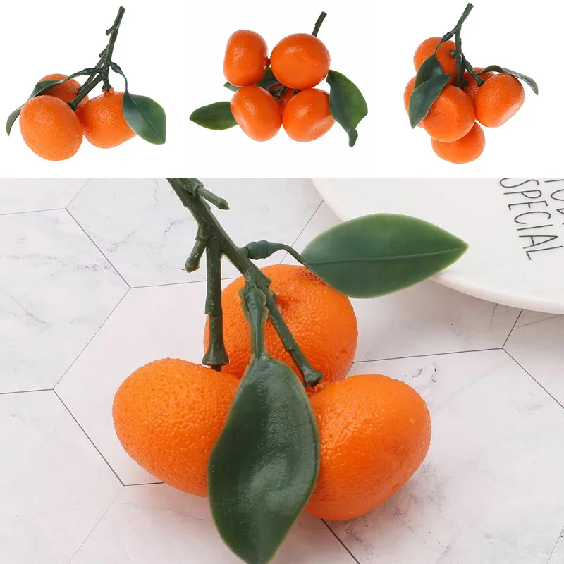 1*Lifelike Artificial Oranges Fruit Kitchen Restaurant Display Food Decor Props Table Display  For Various Occasions
