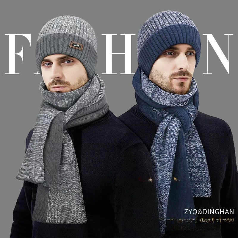 novo-conjunto-de-inverno-gorro-de-la-com-etiqueta-de-couro-em-bloco-de-cores-e-cachecol-estendido-de-duas-pecas-para-homens-com-protecao-de-pescoco-acolchoada-e-quente