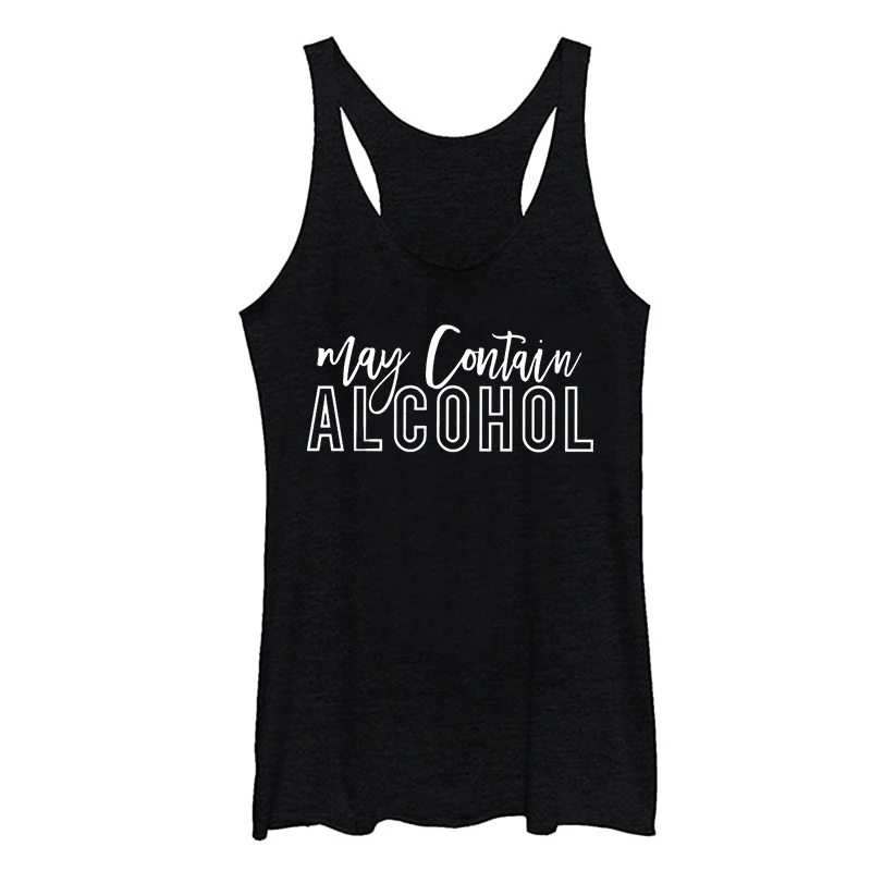 Alcohol Tank Top Women Day Drink Cute Tops Drinking Party Women Clothes Funny Alcohol Clothing Gothic