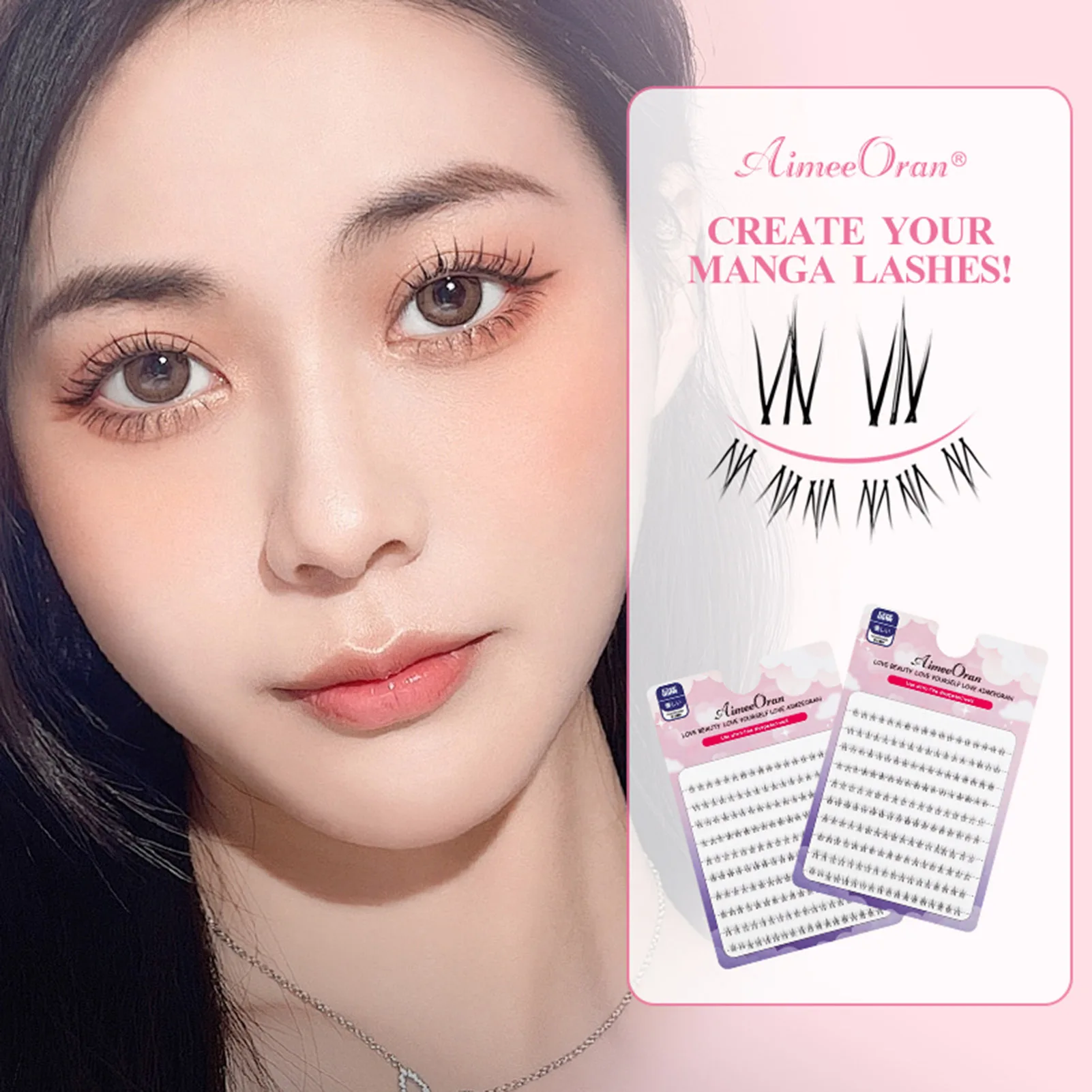 10 Rows 5-6mm Lower Eyelashes Samll Flame Fake Lashes Segmented Natural Under Lashes Manga Bottom Lashes Eyelash Makeup Tool