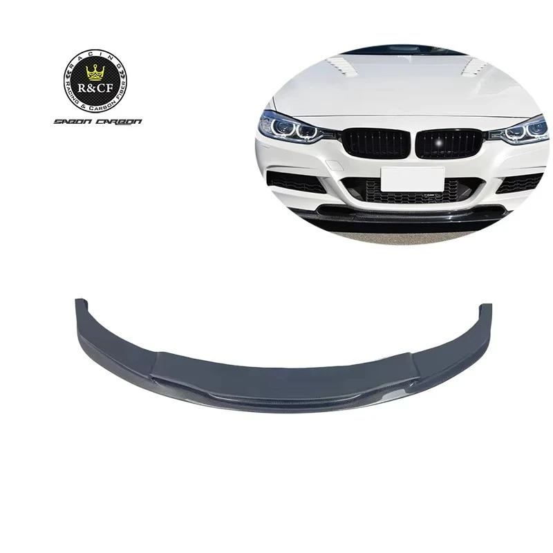 Alerón de labio de parachoques delantero de fibra de carbono estilo Vor F30 serie 3 para BMW 12-19 F30 F35 3 Series m-tech