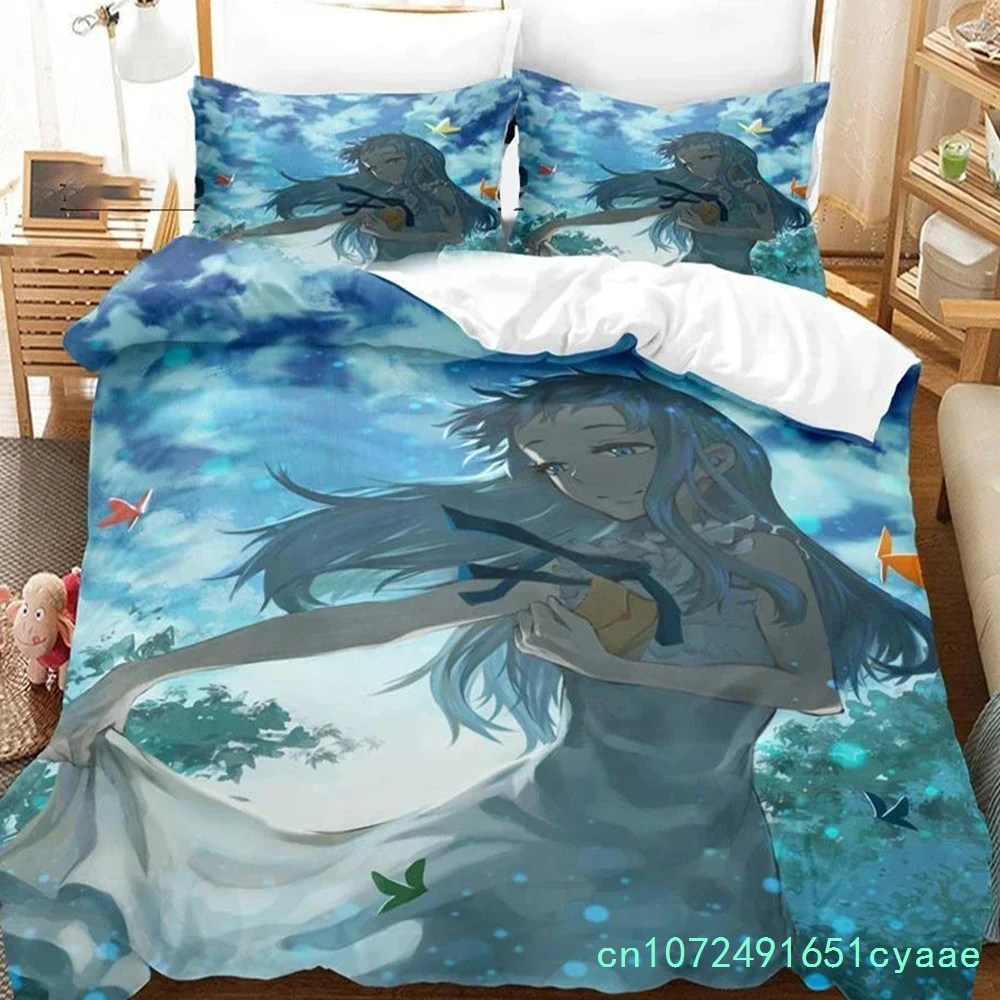 Anime Honma Meiko Anohana Bedding Set Bedroom Soft Modern Bedspreads Comefortable Kids Duvet Cover Quilt Cover And Pillowcase