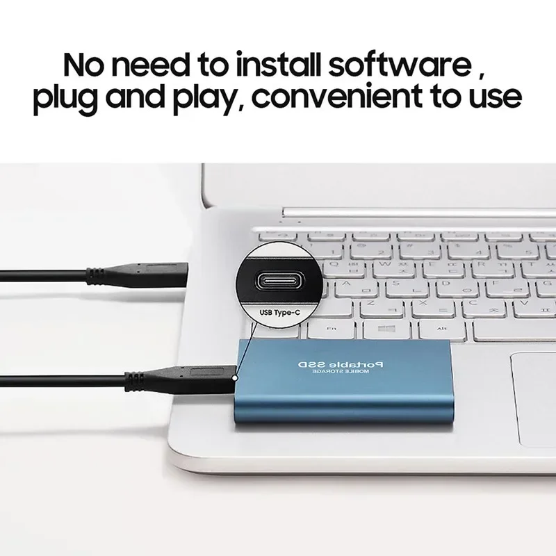 256TB SSD High-speed SSD USB 3.0 Enclosure Mobile Hard Drive Cases for SSD External Storage HDD Box With USB3.0 Cable ABS view 5