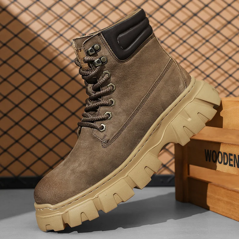 

Genuine Leather Boots for Men Shoes Men's Shoe Luxury Shoes High Quality Casual Sneakers Taco Ankle Boots Dress Booty Man Mens