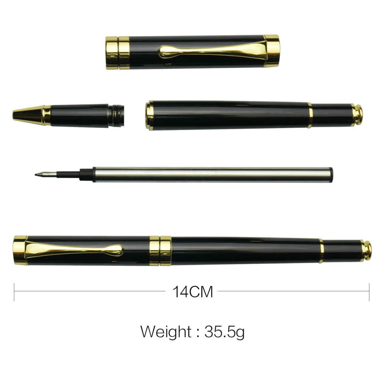 قلم الكرات الدوّارة المعدني من الفولاذ المقاوم للصدأ، أداة كتابة الأعمال التنفيذية الأنيقة، جودة ممتازة