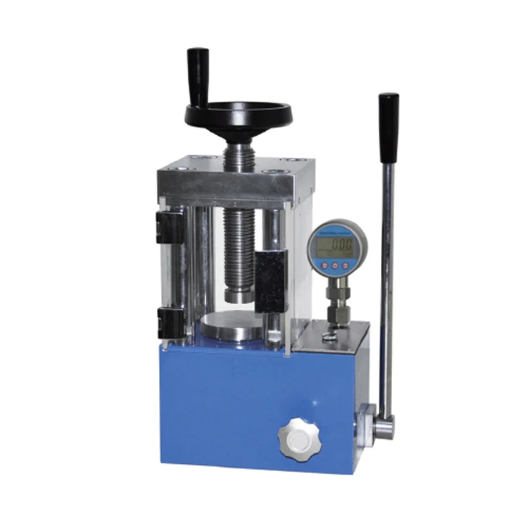 

15T laboratory Manual Pellet Press Machine with safety cover and digital gauge