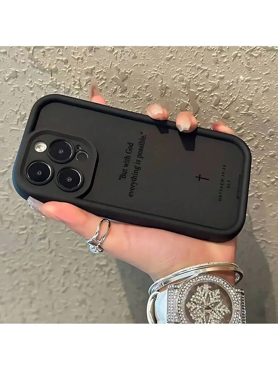 

Inspirational Scripture Phone Case For iPhone 16 15 14 13 12 11 Pro Max Mini XR XS X 7 8 Plus Soft TPU Shockproof Back Cover