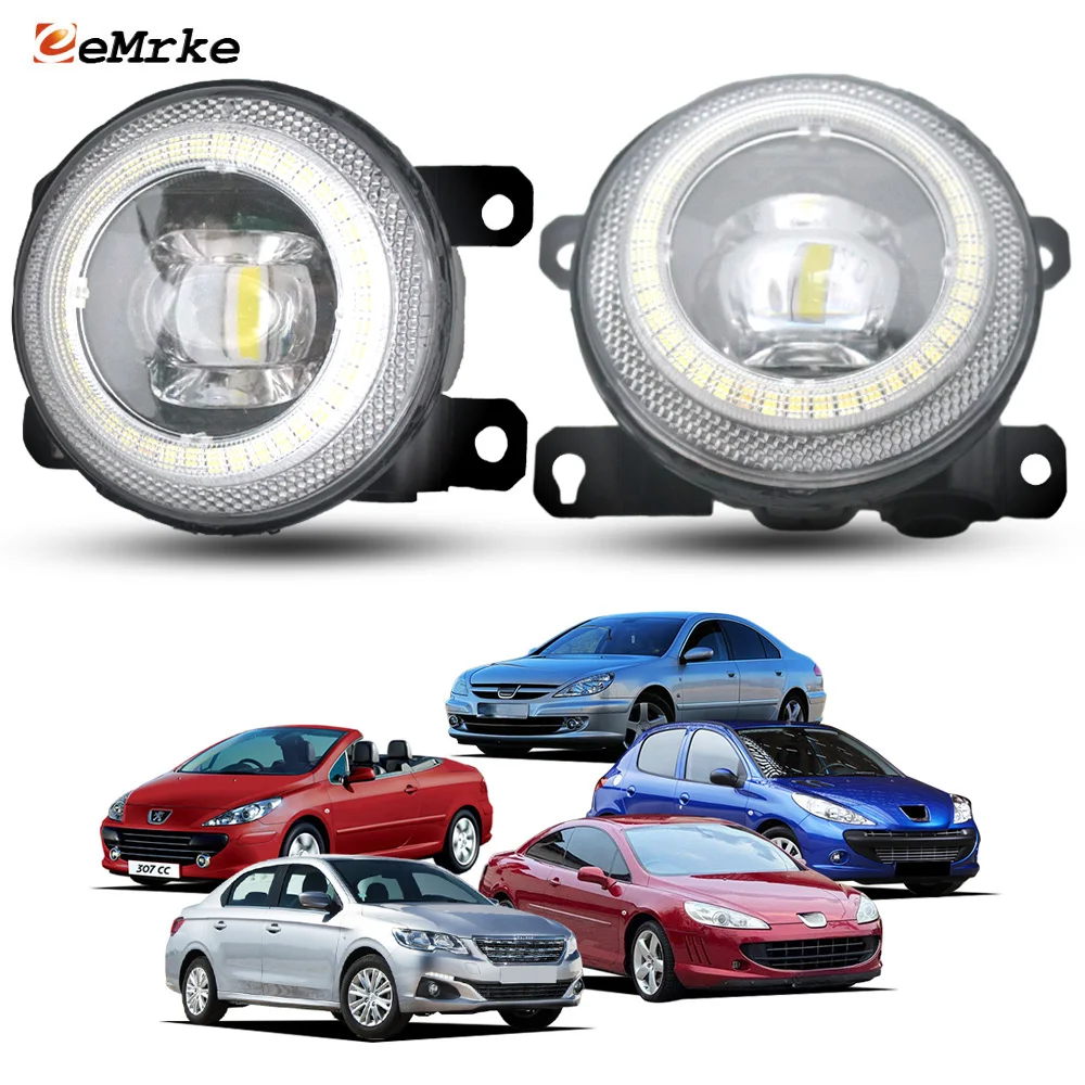 

Для Peugeot 206+ 207 301 307/407 Coupe/607 9U/9D Boxer Manager 290/295 Светодиодные противотуманные фары для вождения + аксессуары Angel Eye DRL