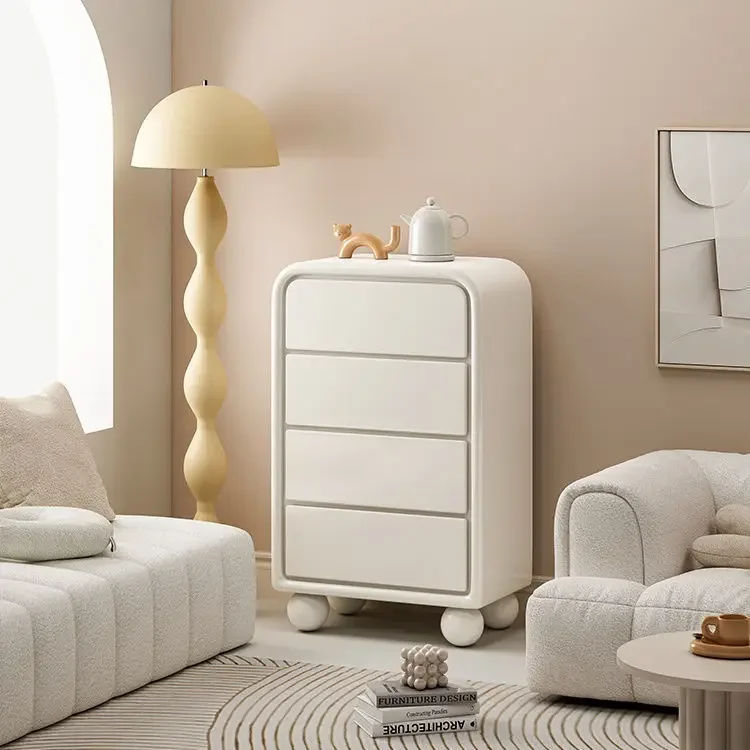 Master bedroom cream chest living room against the wall chest of drawers light luxury high value
