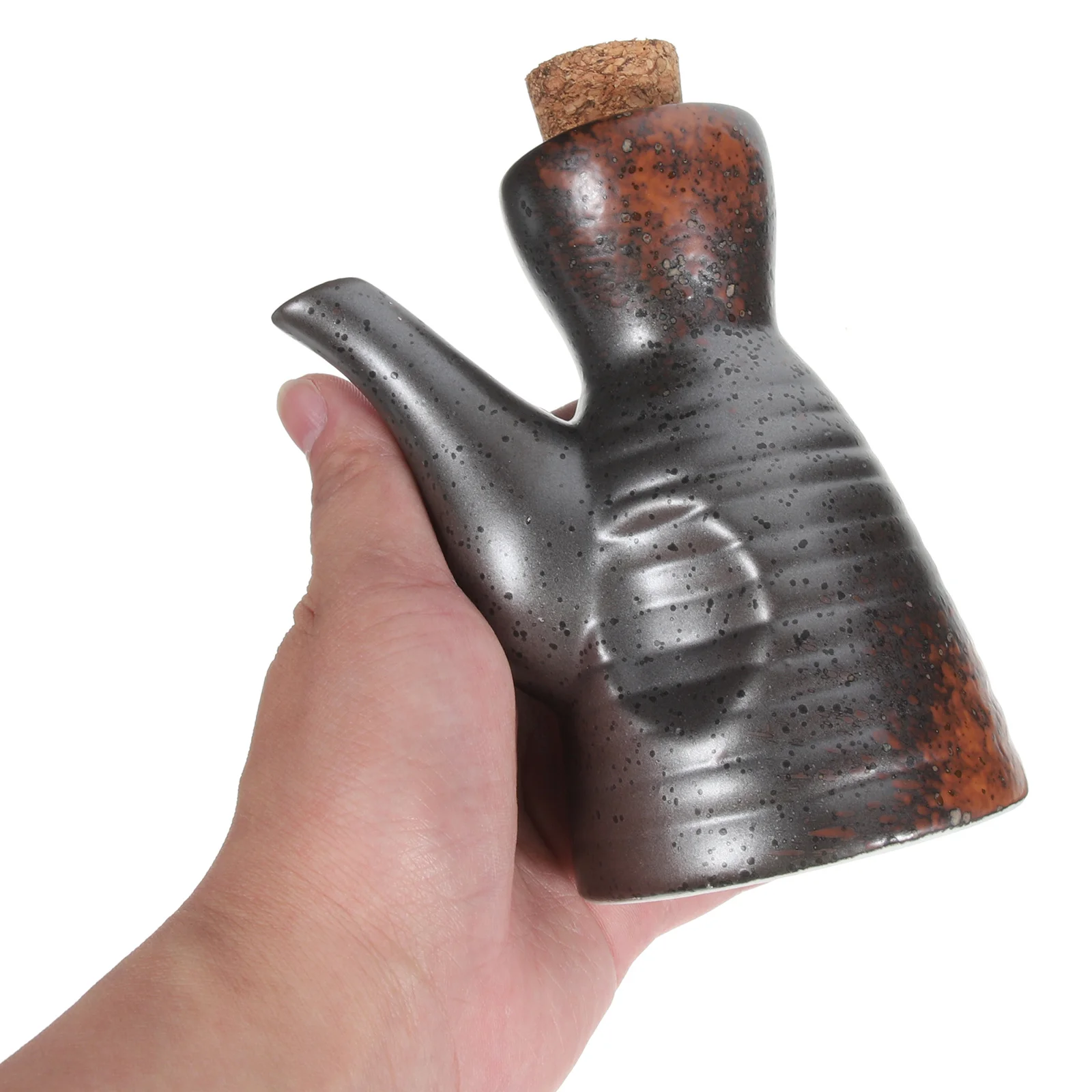 

1pc Ceramic Vinegar Bottle Soy Sauce Dispenser Household Oil Pot Kitchen Supplies Condiment Jar For Home Restaurant Use