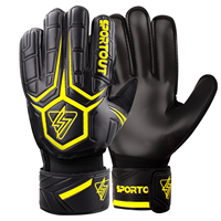 Sportout Goalie Gloves, Goalkeeper Gloves with Fingersave, Soccer Gloves, Breathable Soccer Goalie Gloves, 4mm Latex, for Kids