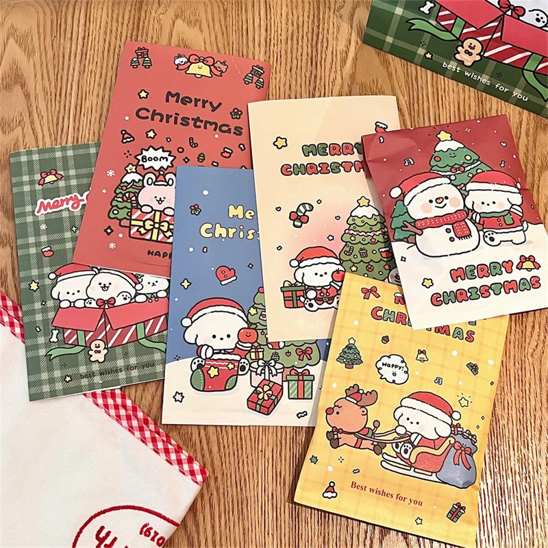 1~4PCS Laminated Paper Bag Large Capacity Easy To Carry Durable Convenient Christmas Gift Christmas Packing Bags