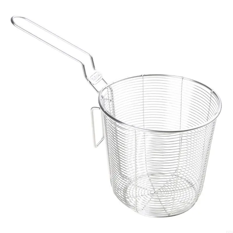 

34YA 304 Stainless Steel Hot Frying Fried Basket Frying Pan Filter Colander Oil Leak Mesh Noodles Strainer for Kitchen