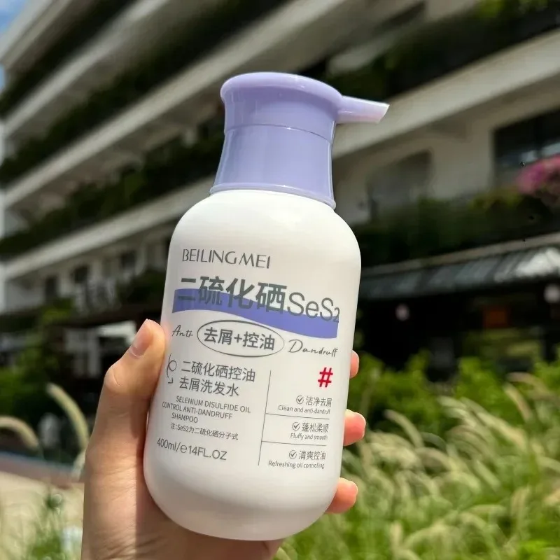 

400 мл Нежный очищающий шампунь с дисульфидом селена, уход за кожей головы, pH-балансированный контроль жирности, защита от перхоти для объемных волос