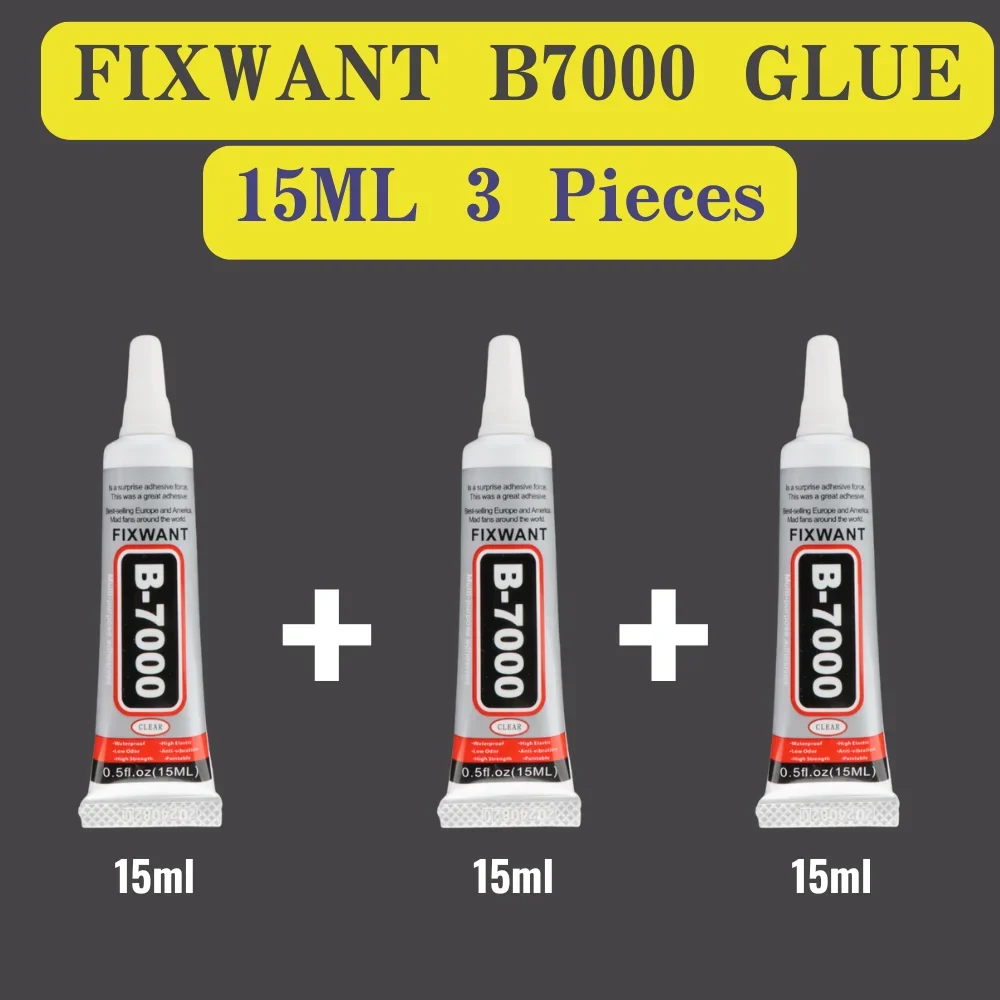 Klarer B-7000 und schwarzer T-7000-Klebstoff, 15 ml/50 ml/110 ml, Schmuckhandwerk, wasserfester, schnell trocknender Harzkleber, Handy-Bildschirm-Reparaturkleber
