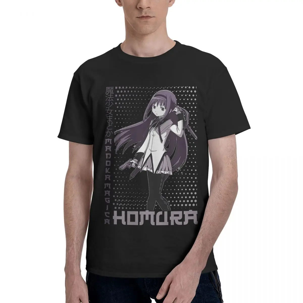

Homura Akemi, повседневная дышащая удобная мужская забавная мужская футболка из 100% хлопка, мужская одежда
