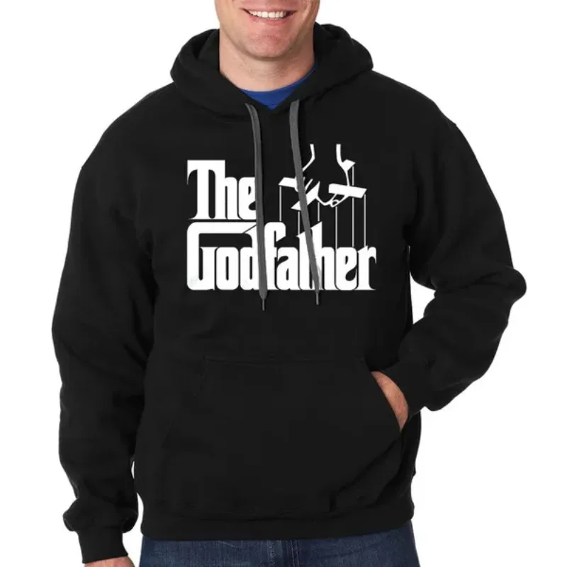 Hot Usa Movie Godfather Hoodie Baptism Christening Gift for Godfather Fleece Hooded Sweatshirt Christmas Gift  Polyester Tops