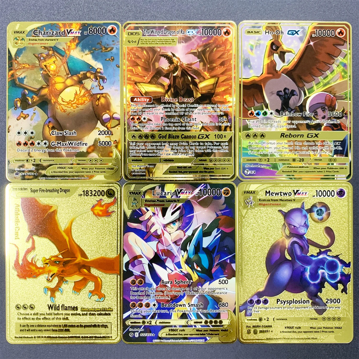 10000 Point Charizard Vmax Pokemon Cards Metal English Card Arceus GX Vstar V Golden Limited Kids Gift Battle Collection Cards